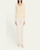 Silk-Cashmere Deep V Sweater