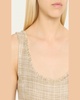 Raw Edge Belted Midi Linen Dress