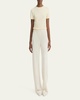 Fluid Bias-Cut Crushed Satin Pants
