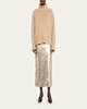 Oversized High-Low Turtleneck Cashmere Sweater