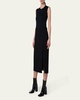 Pencil Wool Crepe Double-Face Skirt