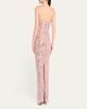 Giselle Strapless Bead & Sequin Column Gown