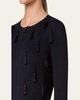 Tassel Zip Front Cropped Knit Cardigan