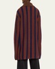 Mohair Stripe Collared Cardigan