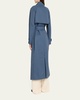 Belted Techno Silk Trench Coat