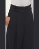 Pleated Wide Leg Wool Trousers