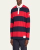 Men's Striped Rugby Polo Shirt