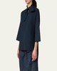 Marine Knot Poplin Tunic Blouse