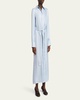 Hannah Stripe Silk Twill Ankle Dress