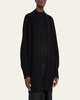 Cashmere Shawl-Collar Open-Front Cardigan
