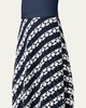 Two-Tone Lace Midi Skirt