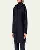 Hooded Cashmere Two-In-One Short Coat
