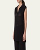 Long Chunky Mesh Knit Polo Top