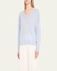 Silk-Cashmere Deep V Sweater