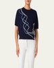 Sailboat Robe Application Wool Cashmere Sweater