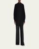 Cashmere Shawl-Collar Open-Front Cardigan