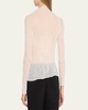 Chiffon Twist Crinkled Turtleneck Top