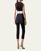 Cummerbund Waist Sleeveless Wool Top