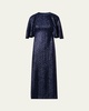 Sequin Jersey Cape Dress