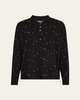 Men's Crystal-Embellished Polo Sweater