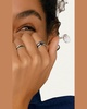 Quatre Ring in White Gold with Black PVD