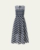Dot Cut-Out Guipure Fit-Flare Midi Dress