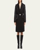 Mixed-Media Hooded Cashmere Coat