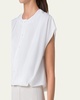Sleeveless Cotton Voile Bubble Blouse
