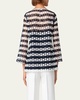 Kodak Striped Dot Guipure Trumpet-Sleeve Blouse