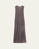 Keball Long Metallic V-Neck Dress