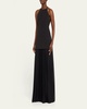 Lana Pleated Halter Maxi Dress