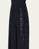 Felia Pixel Foil Embellished Double-Layer Pants