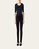 Scoop-Neck Silk Jersey T-Shirt
