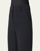Florine Wide Leg Wool Stretch Double-Face Pants