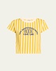 Medalist Stripe Embroidered Tee