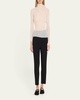 Chiffon Twist Crinkled Turtleneck Top