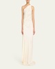 Aster One-Shoulder Satin Gown