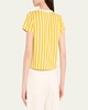 Medalist Stripe Embroidered Tee