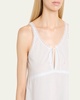 Vionette Striped Lace-Trim Chemise