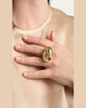Solanales Crystal Pebble Statement Ring