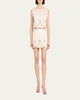 Tavy Embellished Cut-Out Crop Top