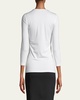 Fitted 3/4-Sleeve Stretch-Jersey Top