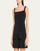 Square-Neck Buttoned Top