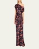 Draped Satin Poppy Gown