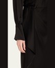 Talita Drape-Front Midi Dress