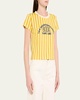 Medalist Stripe Embroidered Tee