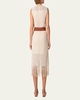 Fringe Mesh Midi Dress