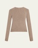 Seamed Crewneck Cashmere Sweater