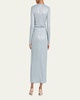 Plunging Sequined Knit Dress