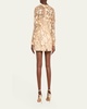 Bouquet Maraya Embroidered Illusion Mini Dress